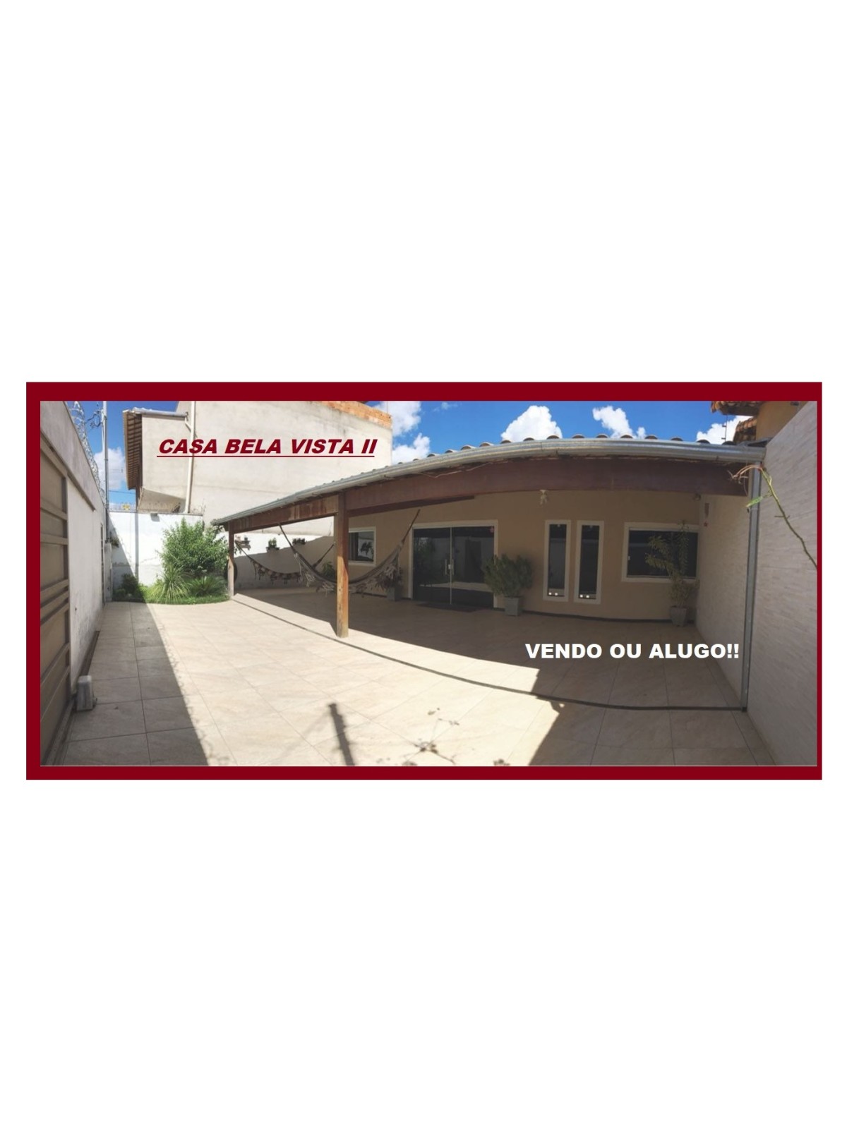 VENDO  CASA-BELA VISTA II